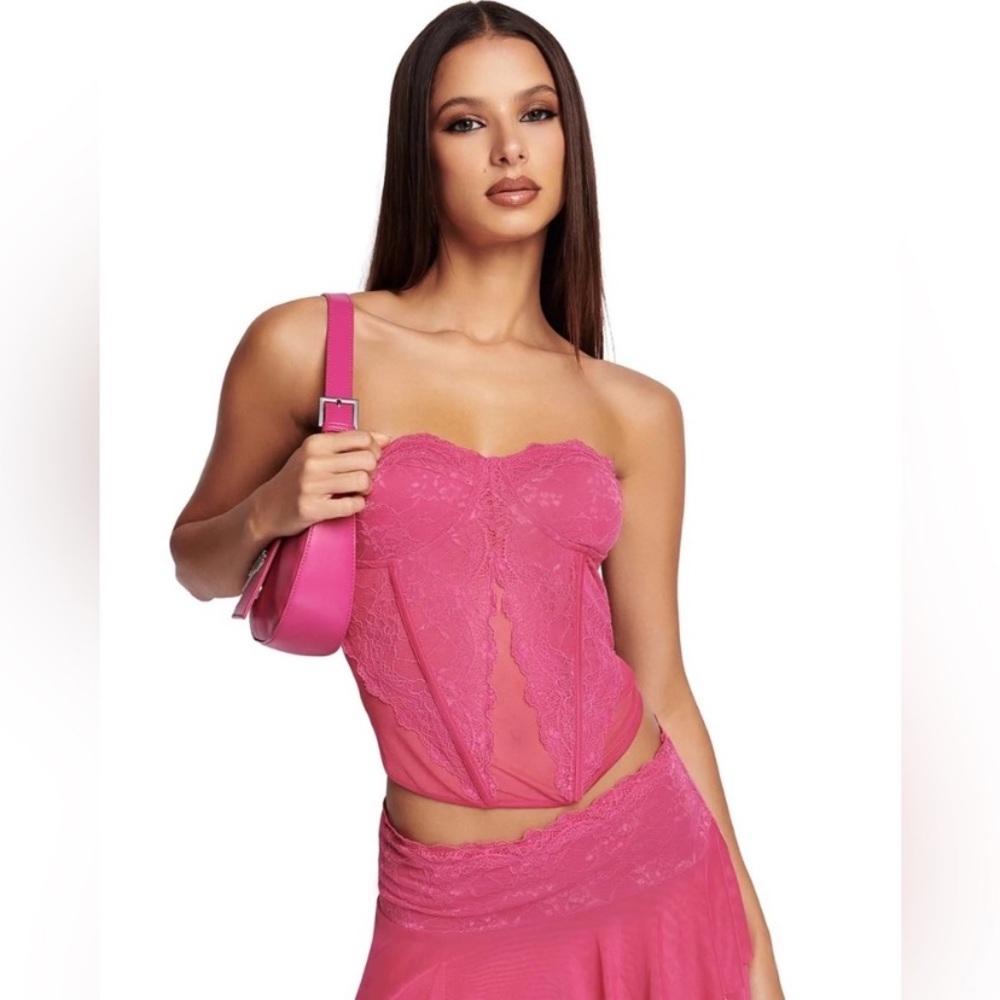 I.AM.GIA. Demie Corset Hot Pink Large NWT
